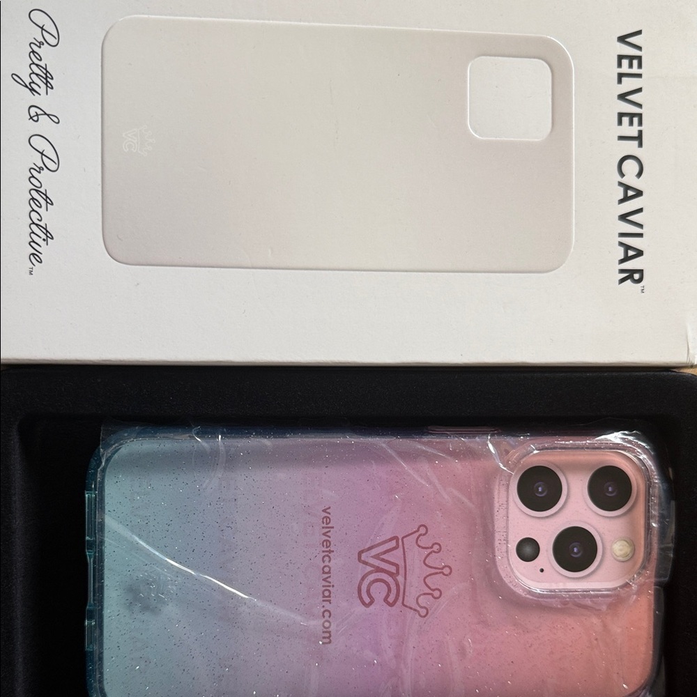 Velvet Caviar Ombre Stardust Glitter iPhone 13 Pro Case - NEW IN BOX** - Picture 2 of 6